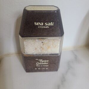 VTG The Spice Grinder Sea Salt Grinder Acrylic Jar Portugal UNIQUE RARE